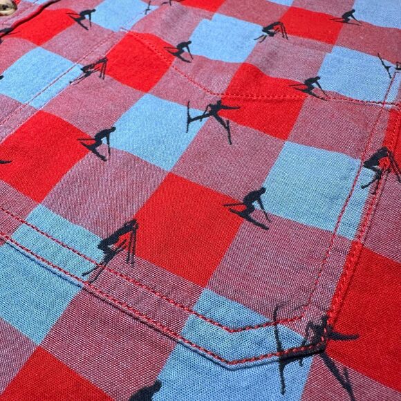 Mountain Khakis Freestyle LS Shirt Ski Tricks AOP Button Up Sz Medium - Picture 11 of 12